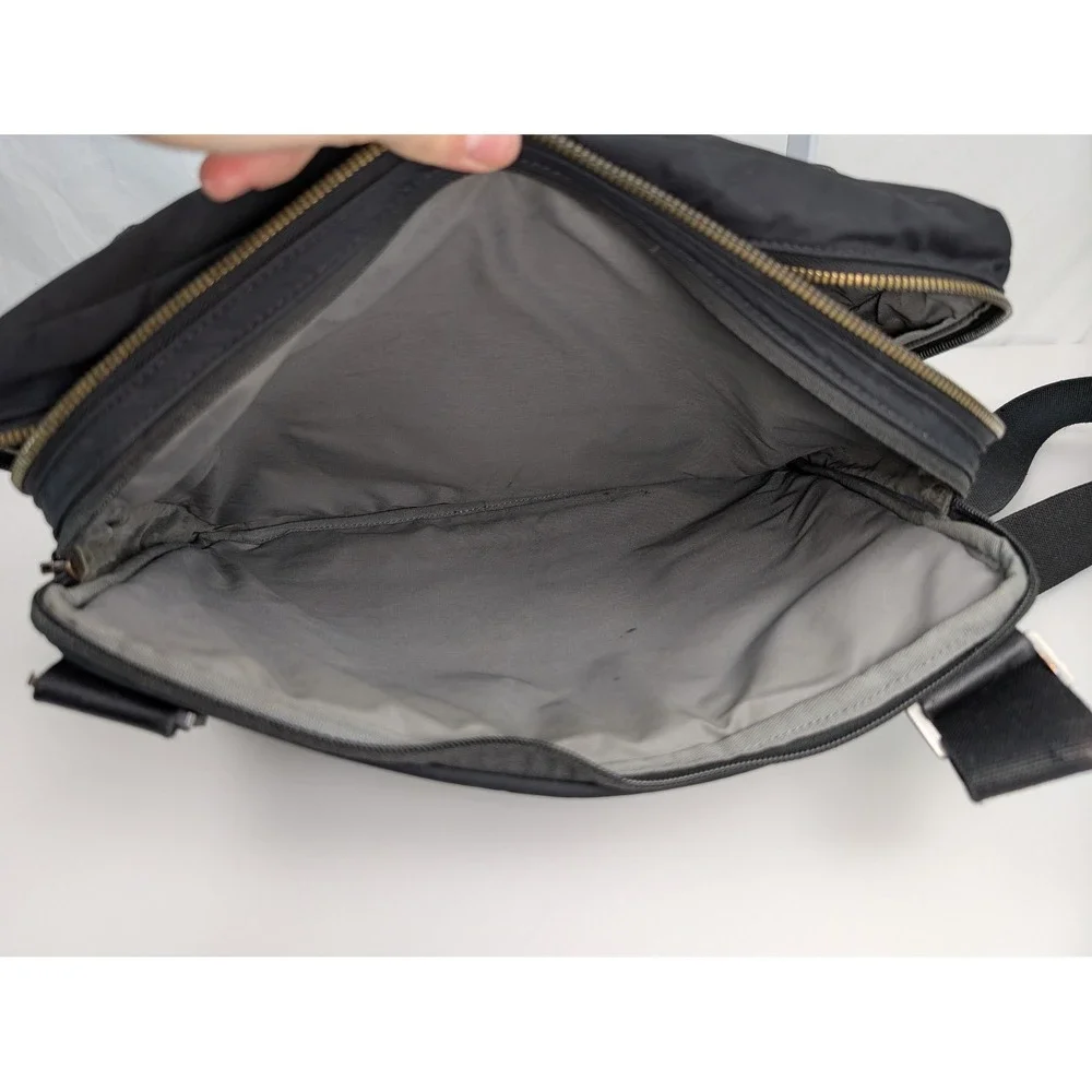 Away Travel Messenger Bag Black Nylon Crossbody Tech‎ Laptop Bag Minimalist